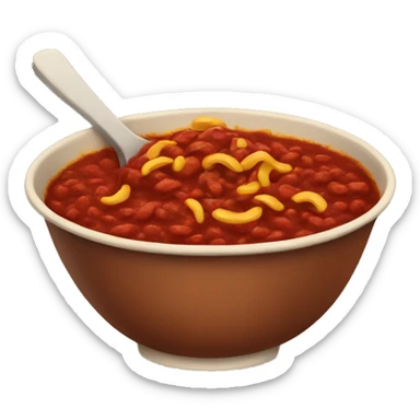 Bowl of chili  sticker