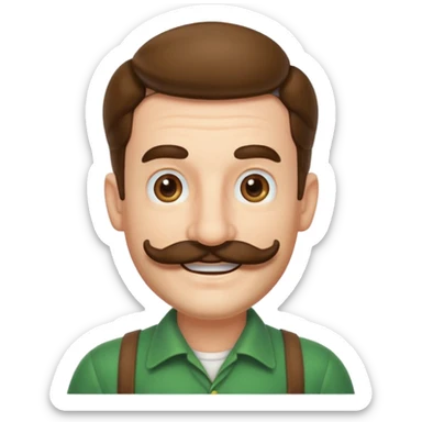 luigi big mustache sticker
