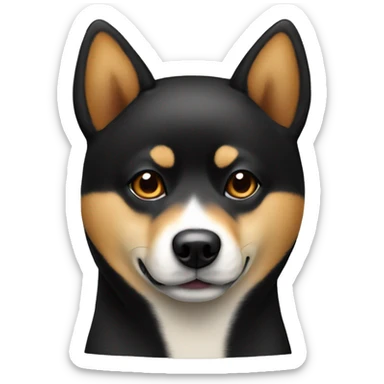 Black and tan Shiba Inu  sticker