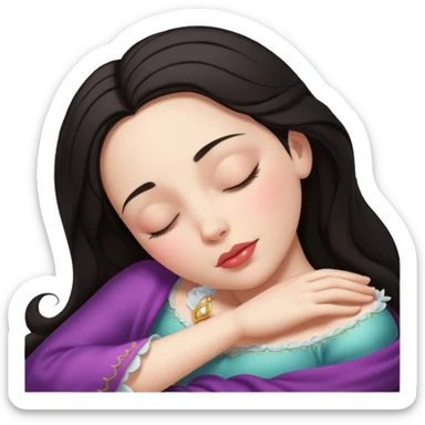 Sleeping beauty movie dark hair  sticker