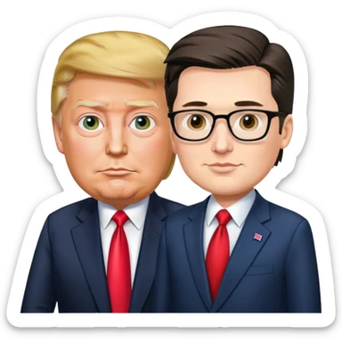 Donald Trump and Pierre Poilievre in love sticker
