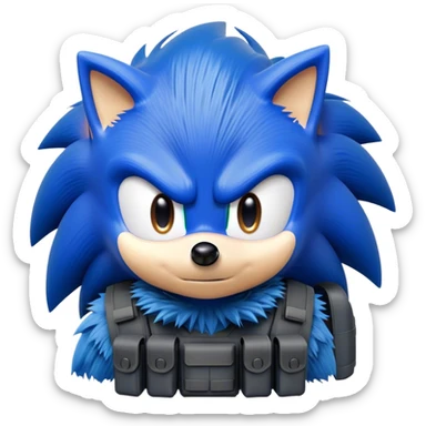 Sonic the hedgehog on swat team sticker