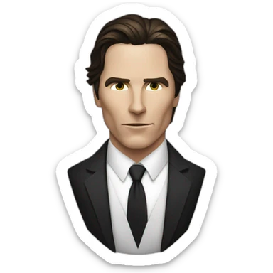 Christian Bale American Psycho sticker