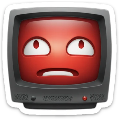 News on tv in red color sticker