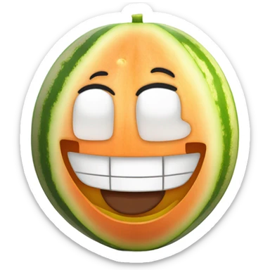 melon qui sourit sticker