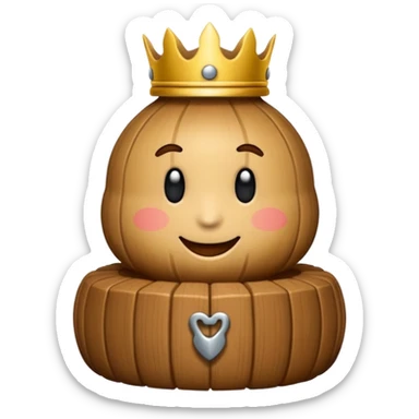 Koning van schaken geef het in de officiële form als die van de spel dus de steen  sticker