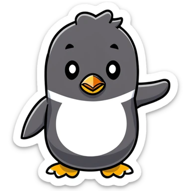 penguin giving thumbs down sticker