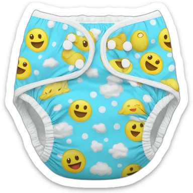 diaper blue size M sticker