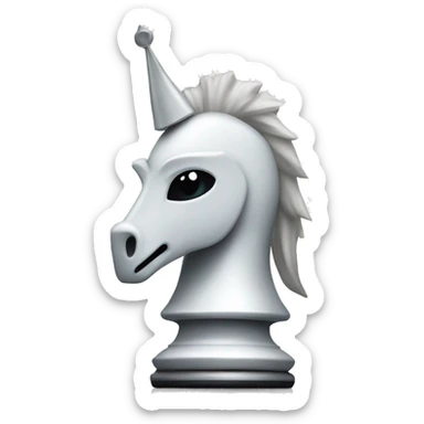 white chess knight sticker