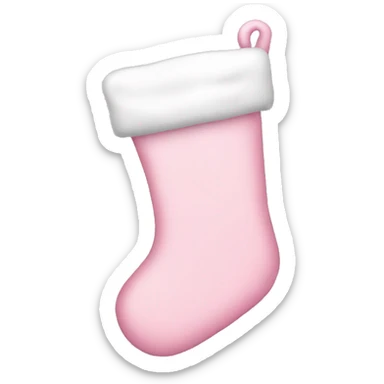  light pink Christmas stocking sticker
