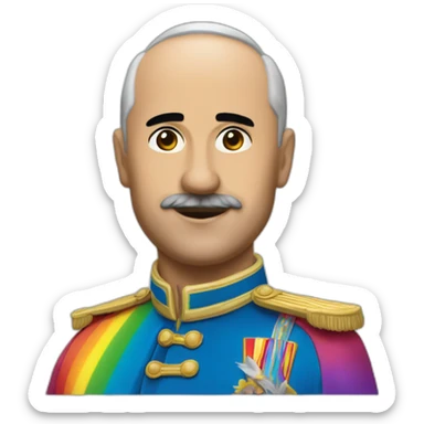 francisco franco lgtbi rainbow full body singer sticker