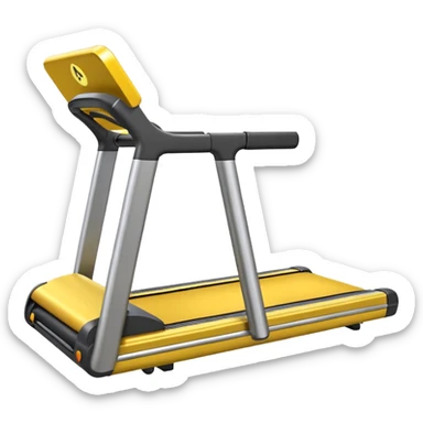 yellow treadmill sticker