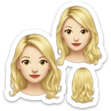 Kirsten dunst cabello castaño  sticker