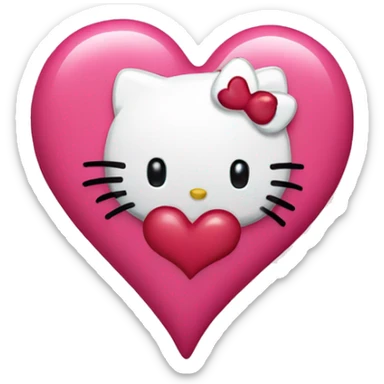 Hello kitty heart sticker