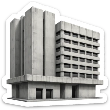 concrete building sticker