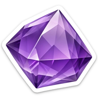 Amethyst crystal rock sticker