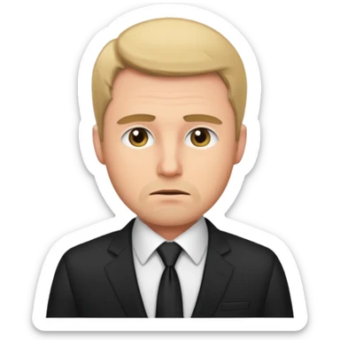 Tired caucasian male business man sticker