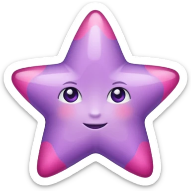 estrella lila y rosa  sticker