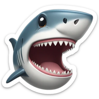 shark laugh sticker