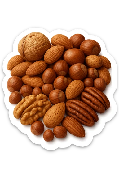 montagna di noci, iperrealistici 4k sticker