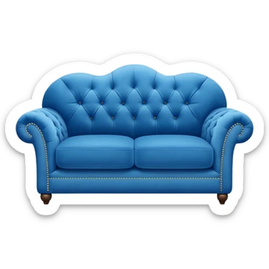 blue cozy sofa sticker