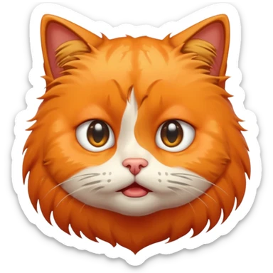 Crying cat sticker