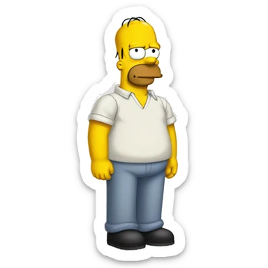 homero simpsons con hambre sticker