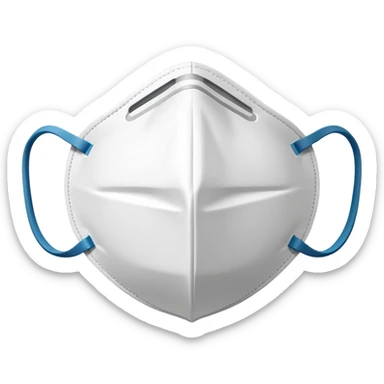 white N95 covid mask sticker