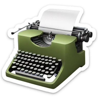sage typewriter sticker