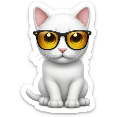Cat with sunglasses sticker