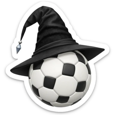 sorcerer hat soccer ball sticker