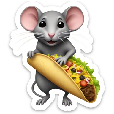Rat eating Tacos sticker