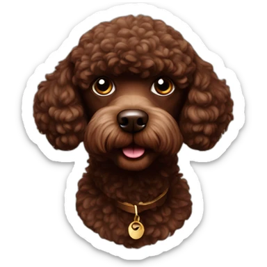 Chocolate poodle hooligan sticker