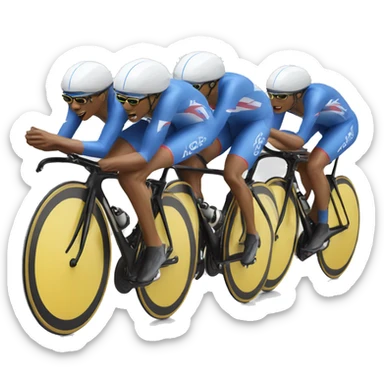 Track cycling team pursuit sticker