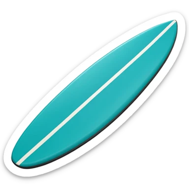 teal surf board sticker