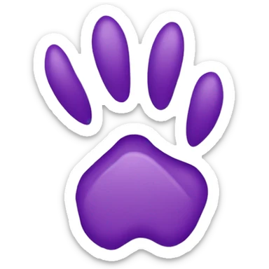 wolf paw emoji purple sticker