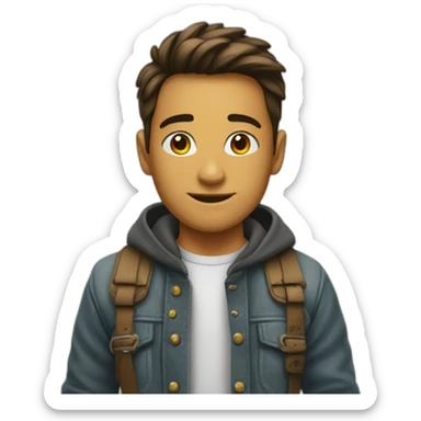 Garçon a genoux devant une fille sticker