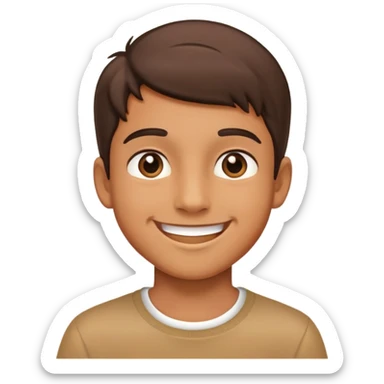 A boy introducing himself. sticker