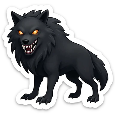 scary wolf sticker