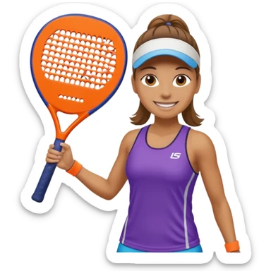 women after padel with 1 padel racket sticker