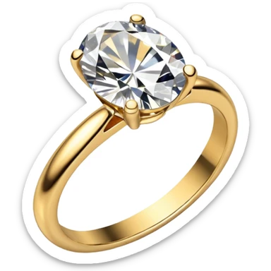 Oval engagement ring sticker