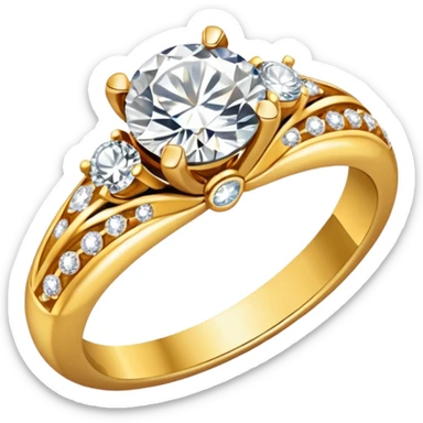 wedding ring with sparkles sticker