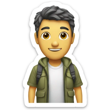 visitor at the door sticker