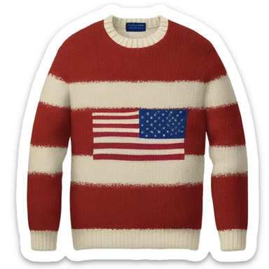 ralph lauren usa flag sweater  sticker