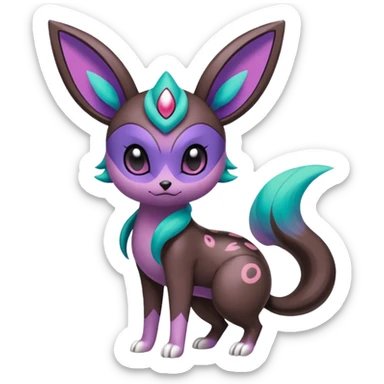 Meloetta-Noibat-Eeveelution-Pokémon-Fakémon-creature sticker