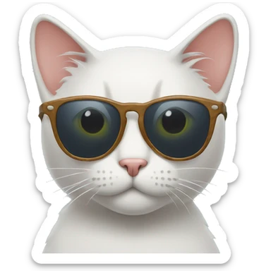 Cat with sunglasses sticker