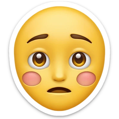 Emotional face emoji sticker