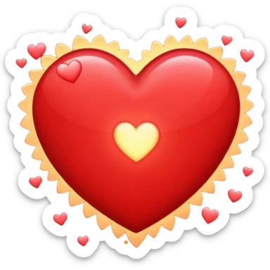 shooting hearts instead of stars sticker