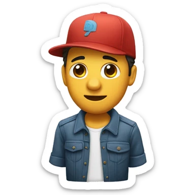 Un chico con gorra y un tapaboca malandro  sticker