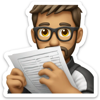 a UX designer ticking off a todo item in a paper on his hand sticker